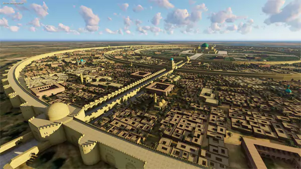 A 3D model of what Baghdad looked like in the 8th century